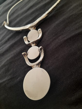 Designer Collier JACOB HULL Silber Denmark Kette 1980 Avantgarde Schmuck