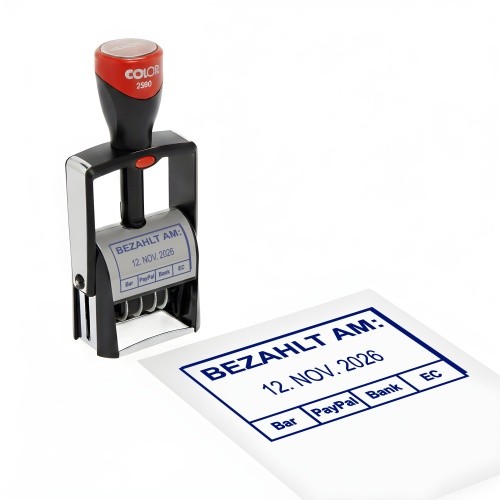 Datumsstempel stempel bezahlt - stempel,