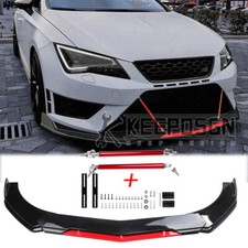 Für Seat Leon Cupra 5f st 1p Glänzend Vorne Stoßstange Frontlippe Spoiler Tuning