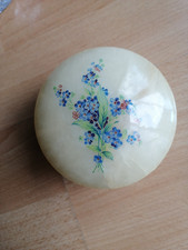 Onyxmarmor Marmor Schmuckdose mit Blumenmuster