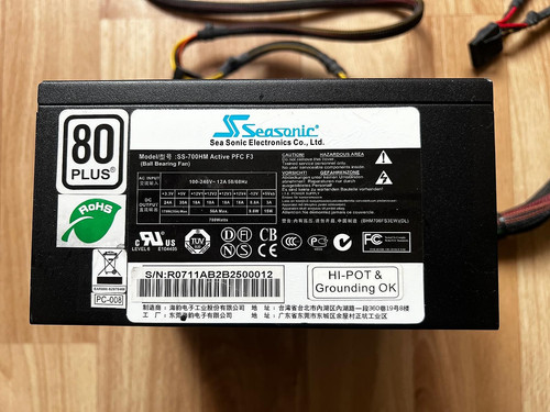 Seasonic 700w netzteil - 700w, pc-netzteil