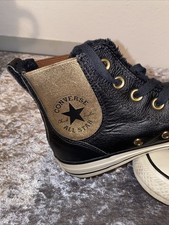 1x getr. Winter CONVERSE ALL STAR CHUCK TAYLOR Leder warm gefüttert 37 UK 4,5