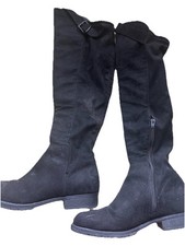 Stiefeletten Over Knees 38 Schwarz Stiefel  Deichmann