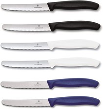 Victorinox 6 Stück Tafelmesser Brotzeitmesser Swiss Classic 3er Mix Brotmesser