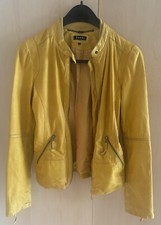 Jones Damen Lederjacke Größe 36 Gelb