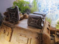 Benzin Wasser METALL Kanister Wehrmacht WWII RC Panzer LKW Ladegut Zubehör 1/16