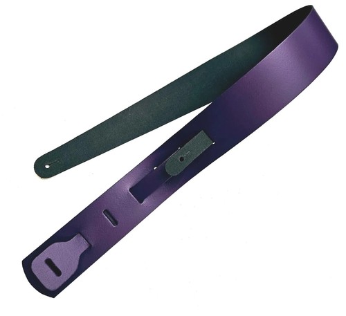 Gitarrengurt echt leder lila - echt,
