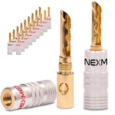 NEXMEX Hohl Bananenstecker 24K