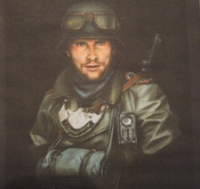 Resinfigur, Büste, Dt. Melder,  Maßstab 1:10,  2. WK