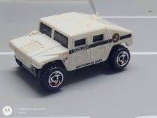 1991 Hot Wheels Hummer Police "Anti-Drug Unit" weiß Polizeiwagen
