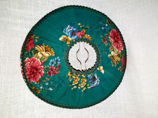 Lampenschirm grüner antiker Stoff Blumen 40er/50er Jahre True Vintage Landhaus