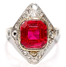 Ring Gold antik Spinell synth