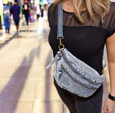 Jeans Umhängetasche Crossbody Bag Damen Handtasche Damentasche Schultertasche