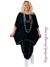 Lagenlook Ballon-Jersey-Pulli