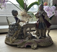 Porzellan figur musiker - musiker, paar