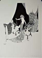 Uwe Bremer Suite mit 4 Original-Graphiken zum Thema 1001 Nacht signiert