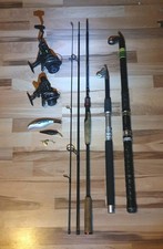 Angelset Einsteiger Ruten und Rollen Combo Konvolut Angelrute Tackle + Zubehör 