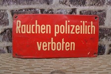 Rauchen Polizeilich Verboten Blechschild Warnschild