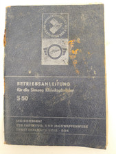 Betriebsanleitung Reparatur Handbuch Simson S 50 1 Ausgabe 1974 SEHR SELTEN S50
