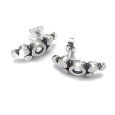 Nordform Ohrstecker mit Bergkristall aus Silber