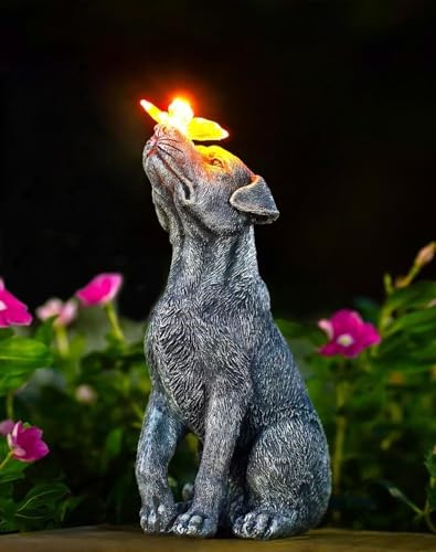 Solar hund deko mit - solar,