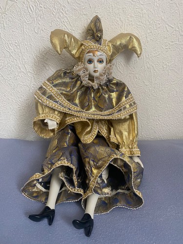 Vintage harlekin puppe - vintage,