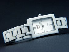 Komplett Aluminium OSCO Damenuhr sehr Leicht Rechteckig neu 20 * 29 mm