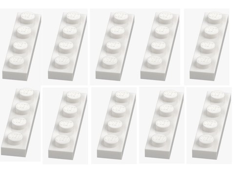 Lego 10x platte 1x4 weiß - lego®,