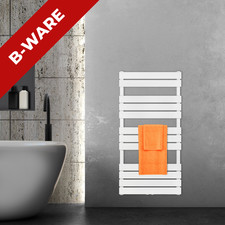 Design Badheizkörper Handtuchwärmer Flach Mittelanschluss Weiß 120 x 60