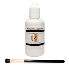 (19,8€/100ml) Blattgold Anlegemilch 50ml Schlagmetall Kleber Pinsel Milch Gold