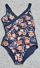 TCM TCHIBO Damen Badeanzug Schwimmanzug blau geblümt Gr. 46