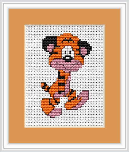 Tiger kreuzstich set - -, s
