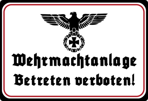 Blechschild 20x30 wehrmacht - 20x30,