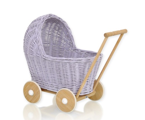 Puppenwagen aus korbgeflecht - aus,