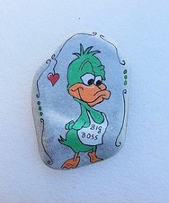 handbemalter Stein/Naturstein  " Ente Big Boss " painted Rock