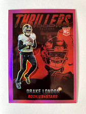 2022 Panini Rookies & Stars NFL Pink Thrillers Drake London Falcons RC /75