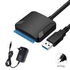 USB 3.0 zu SATA Adapter 2,5"/3,5" HDD SSD + Netzteil 5 Gbit/s