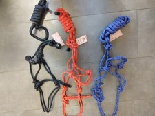 Knotenhalfter Pferdehalfter schwarz/,blau ,orange 3 Stück Neu