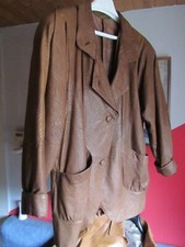 Braune Damenlederjacke 46 
