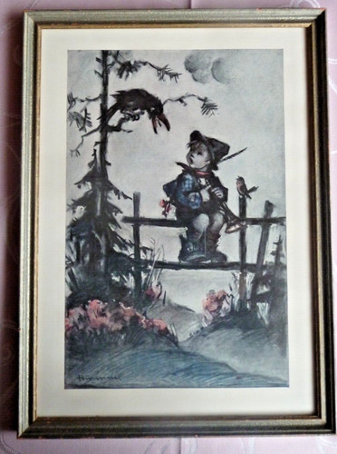 Hummel bild junge mit rabe - hummel,