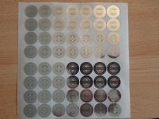 63 Stück Hologramm Siegel Aufkleber Garantiesiegel Original 20 mm Sticker
