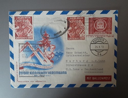 österreich ballonpost 1950 - ballonpost,,