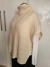 Opus Damen Pullover Strick Weste Poncho Pullover Pulli  Gr. L /40/42/44  Creme