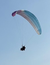 Supair Sora 41 Tandem Gleitschirm, Weiss Blau Lila, gebraucht, Mit Check