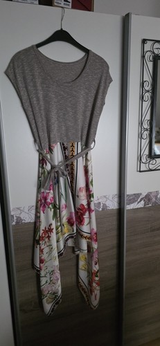 Kleid vokuhila - kleid, grau