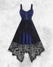 Neu schwarz/blau Gothic Kreuz