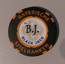 Black Jack Jeton Spielbank Bayern CASINO Vorder-u. Rückseite sind identisch Chip