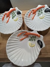 3 Suppenteller mit Relief  Italienische Keramik