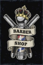Holzschild 30x20 cm Barbershop