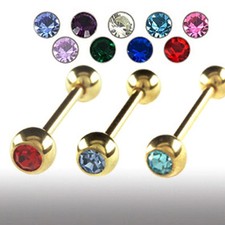 1,6mm Gold Zungen Piercing